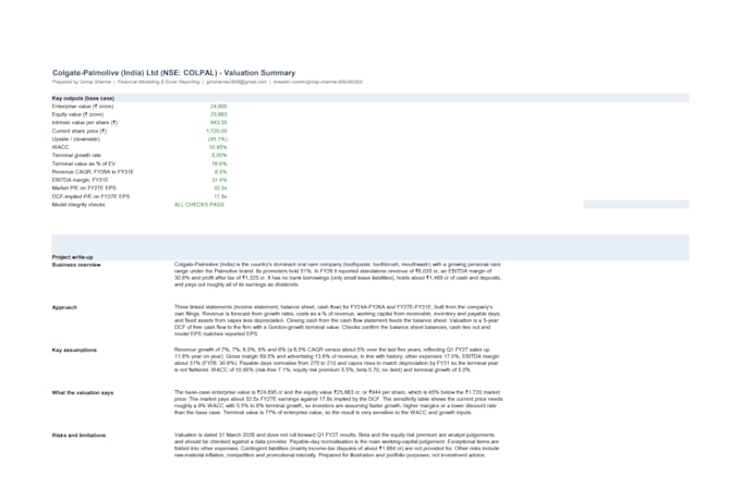 do financial modelling and analysis